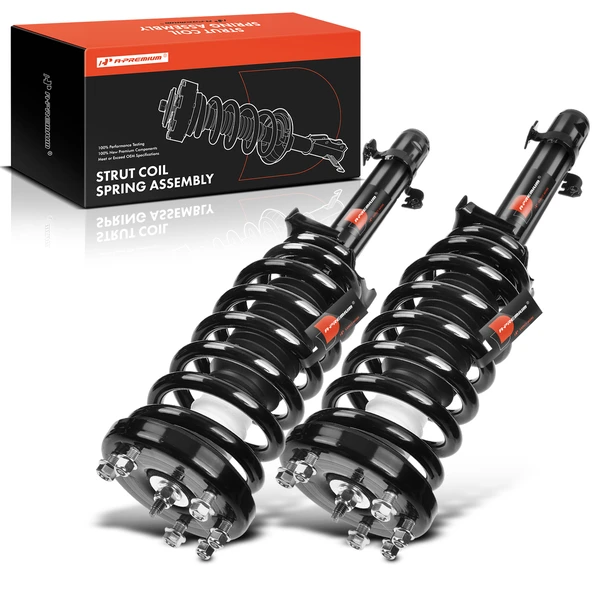 2-Pc Complete Strut + Coil Spring, Front Driver & Passenger, A-Premium APSA0496