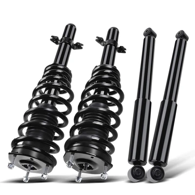 4 Pcs Front & Rear Complete Strut & Coil Spring Assembly