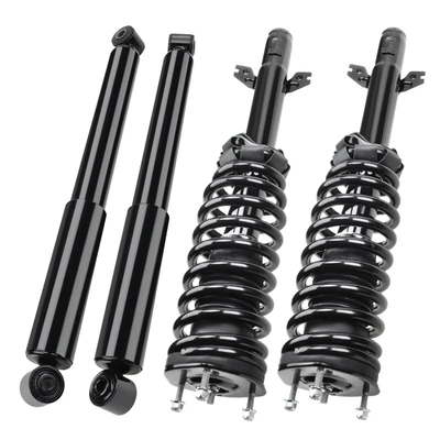 4 Pcs Front & Rear Complete Strut & Coil Spring Assembly