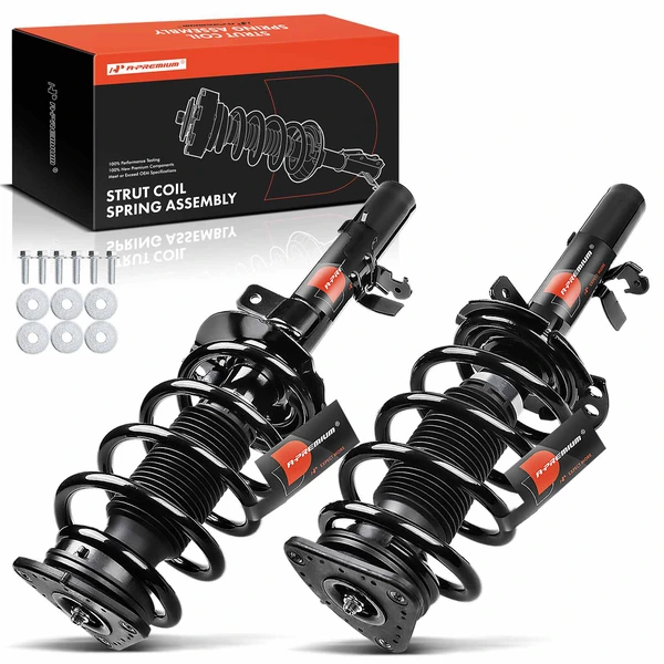 2-Pc Complete Strut + Coil Spring, Front Driver & Passenger, A-Premium APSA0540