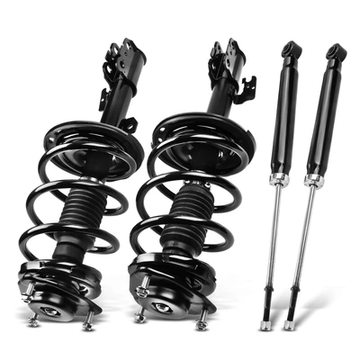4 Pcs Front & Rear Complete Strut & Coil Spring Assembly