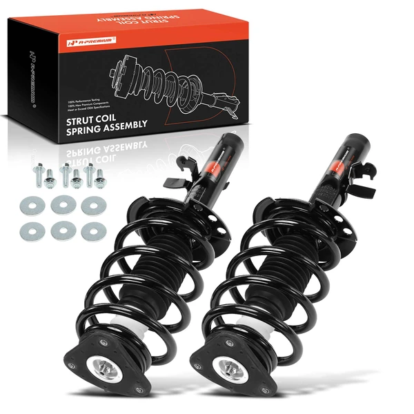 2-Pc Complete Strut + Coil Spring, Front Driver & Passenger, A-Premium APSA0550