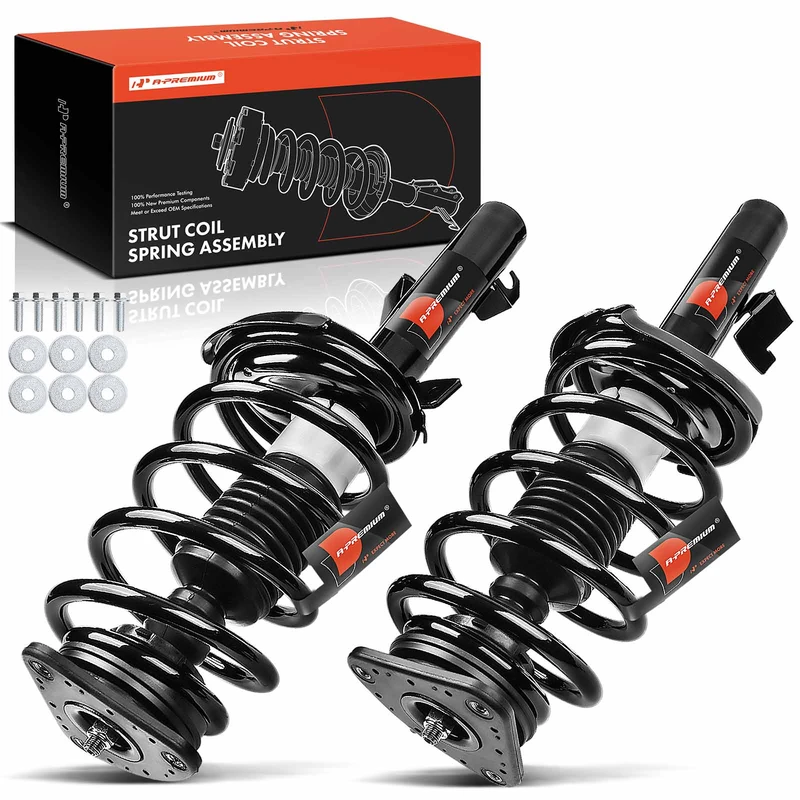 2-Pc Complete Strut + Coil Spring, Front Driver & Passenger, A-Premium APSA0565