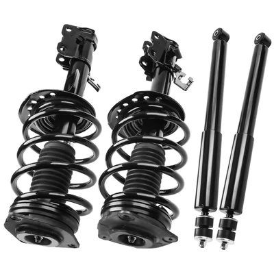 4 Pcs Front & Rear Complete Strut & Coil Spring Assembly