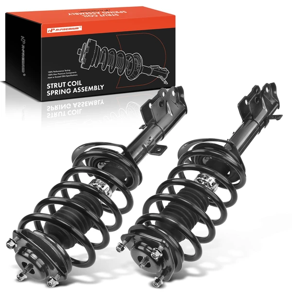 2-Pc Complete Strut + Coil Spring, Front Driver & Passenger, A-Premium APSA0569