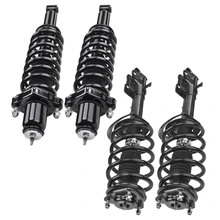 4 Pcs Front & Rear Complete Strut & Coil Spring Assembly