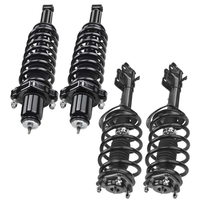 4 Pcs Front & Rear Complete Strut & Coil Spring Assembly