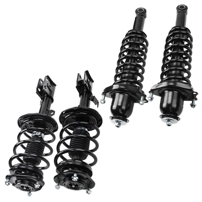 4 Pcs Front & Rear Complete Strut & Coil Spring Assembly