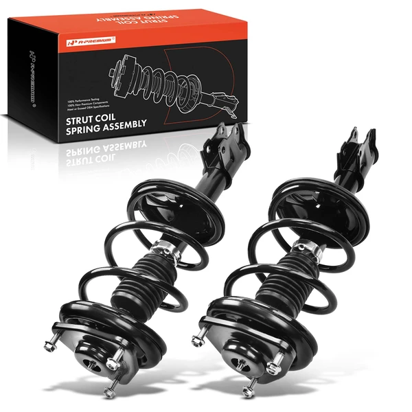 2002-2007 Mitsubishi Lancer 2-Pc Strut and Coil Spring Assembly Set Front Driver & Passenger A-Premium APSA0373