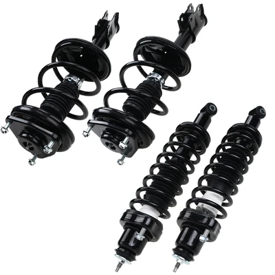 4 Pcs Front & Rear Complete Strut & Coil Spring Assembly