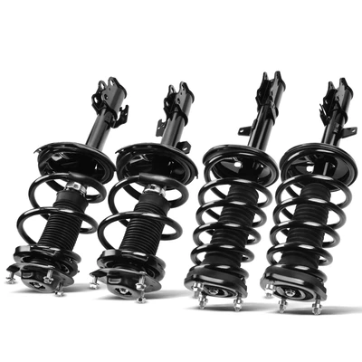 4 Pcs Front & Rear Complete Strut & Coil Spring Assembly