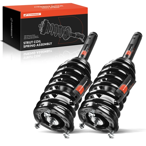 2-Pc Complete Strut + Coil Spring, Front Driver & Passenger, A-Premium APSA0398