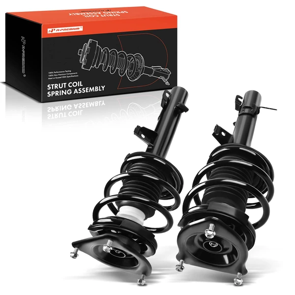 2002-2006 Mini Cooper 2-Pc Strut and Coil Spring Assembly Set Front Driver & Passenger A-Premium APSA0406