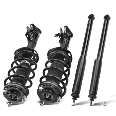 4 Pcs Front & Rear Complete Strut & Coil Spring Assembly