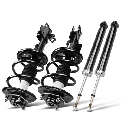 4 Pcs Front & Rear Complete Strut & Coil Spring Assembly
