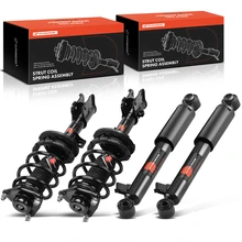 4 Pcs Front & Rear Complete Strut & Coil Spring Assembly