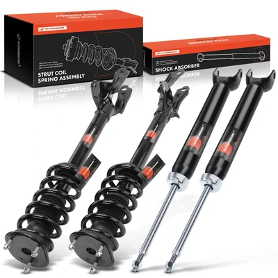4 Pcs Front & Rear Complete Strut & Coil Spring Assembly