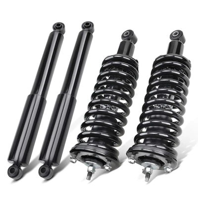 4 Pcs Front & Rear Complete Strut & Coil Spring Assembly