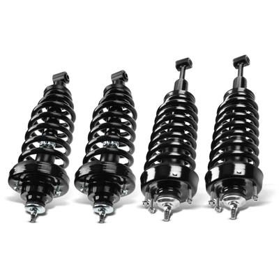4 Pcs Front & Rear Complete Strut & Coil Spring Assembly