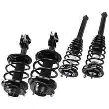 4 Pcs Front & Rear Complete Strut & Coil Spring Assembly