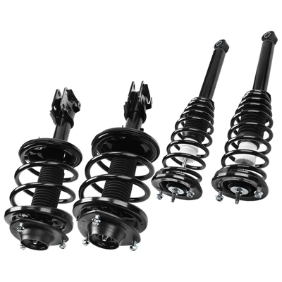 4 Pcs Front & Rear Complete Strut & Coil Spring Assembly