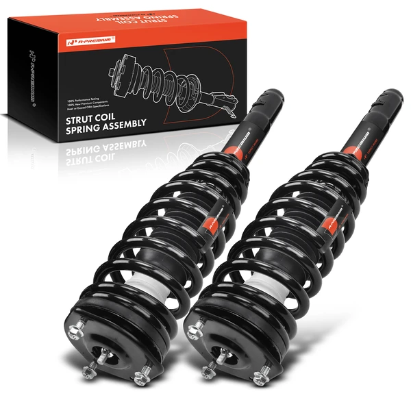 2-Pc Complete Strut + Coil Spring, Front Driver & Passenger, A-Premium APSA0675