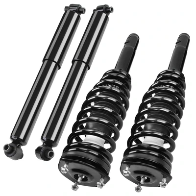 4 Pcs Front & Rear Complete Strut & Coil Spring Assembly
