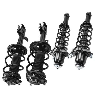 4 Pcs Front & Rear Complete Strut & Coil Spring Assembly