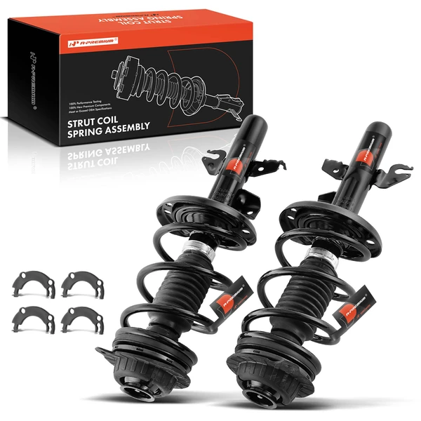 2-Pc Complete Strut + Coil Spring, Front Driver & Passenger, A-Premium APSA0681