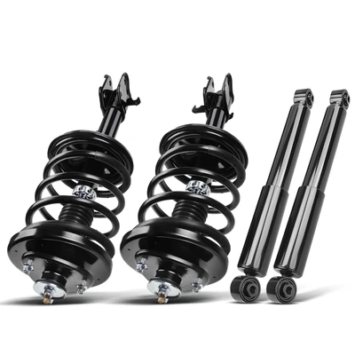 4 Pcs Front & Rear Complete Strut & Coil Spring Assembly