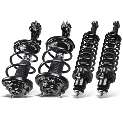 4 Pcs Front & Rear Complete Strut & Coil Spring Assembly