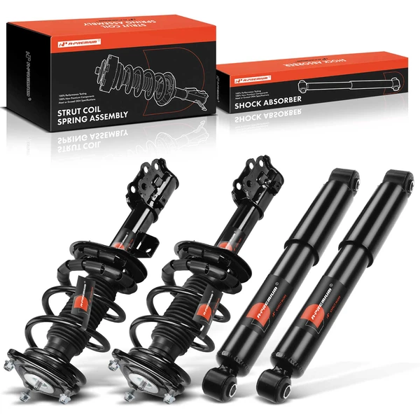 4-Pc Complete Strut + Coil Spring, Front & Rear, A-Premium APSA2387