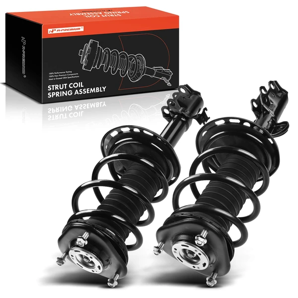 2-Pc Complete Strut + Coil Spring, Front Driver & Passenger, A-Premium APSA0749