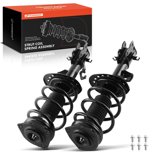 2-Pc Complete Strut + Coil Spring, Front Driver & Passenger, A-Premium APSA0760