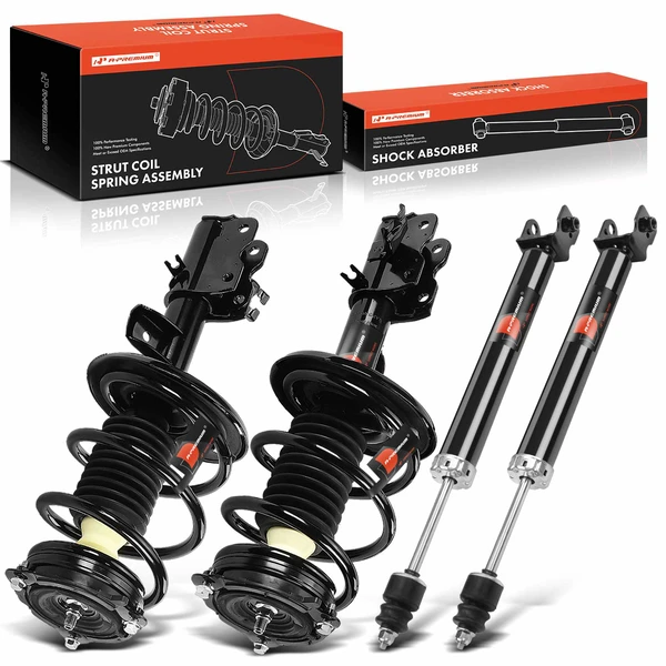 4-Pc Complete Strut + Coil Spring, Front & Rear, A-Premium APSA2480