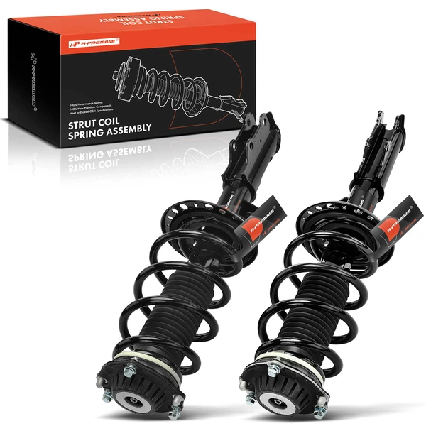 2-Pc Complete Strut + Coil Spring, Front Driver & Passenger, A-Premium APSA1998