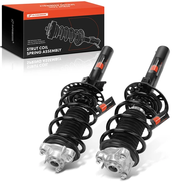 2-Pc Complete Strut + Coil Spring, Front Driver & Passenger, A-Premium APSA2010