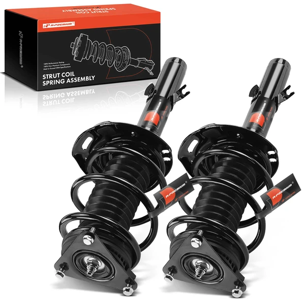 2-Pc Complete Strut + Coil Spring, Front Driver & Passenger, A-Premium APSA2012
