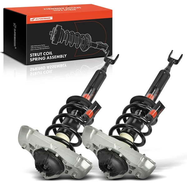 2002-2008 Audi A4 2-Pc Strut and Coil Spring Assembly Set Front Driver & Passenger A-Premium APSA2019