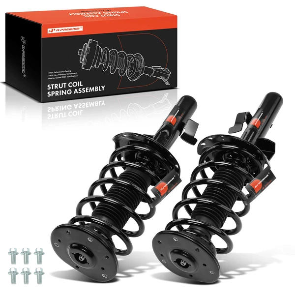 2-Pc Complete Strut + Coil Spring, Front Driver & Passenger, A-Premium APSA0797