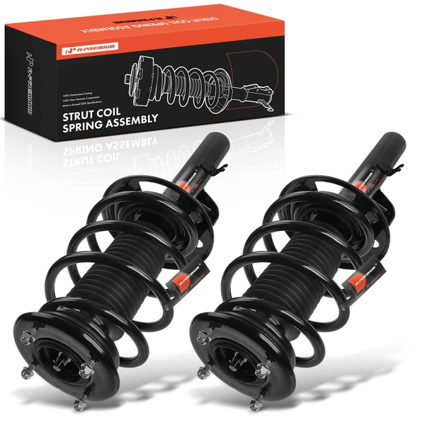 2-Pc Complete Strut + Coil Spring, Front Driver & Passenger, A-Premium APSA0804