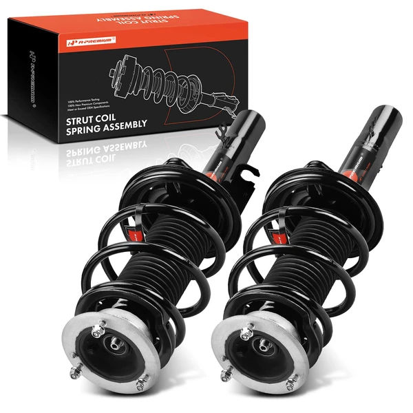 2-Pc Complete Strut + Coil Spring, Front Driver & Passenger, A-Premium APSA2032