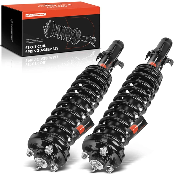 2-Pc Complete Strut + Coil Spring, Front Driver & Passenger, A-Premium APSA2033