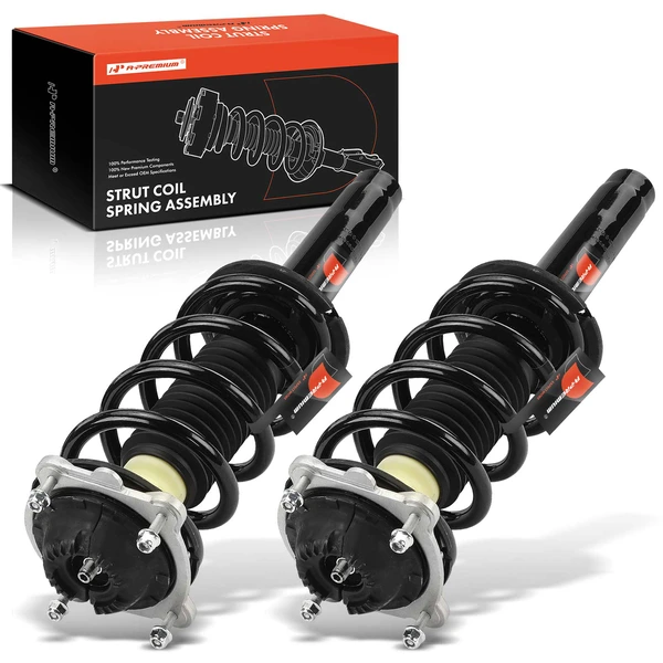 2-Pc Complete Strut + Coil Spring, Front Driver & Passenger, A-Premium APSA2048