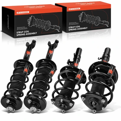 4 Pcs Front & Rear Complete Strut & Coil Spring Assembly