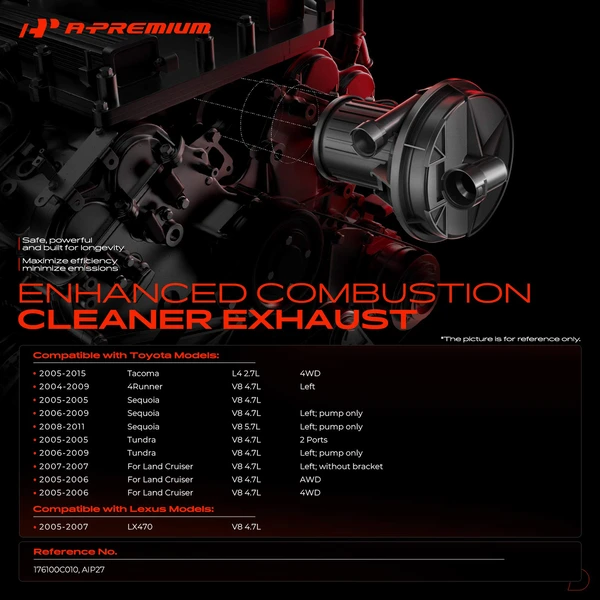 Secondary Air Injection Pump for Toyota 4Runner 04-09 Tundra 05-09 Land Cruiser