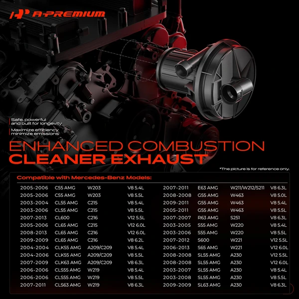 Secondary Air Injection Pump for Mercedes-Benz W203 C216 W220 W221 CL600 S600