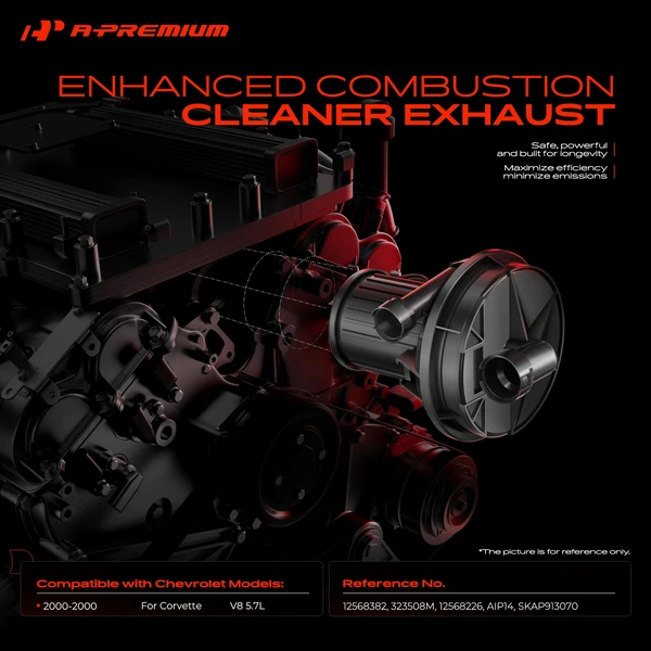 Secondary Air Injection Pump with Mount Bushing for Chevrolet Corvette 2000 V8 5.7L