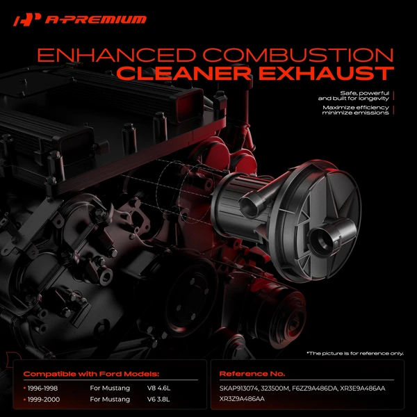 Secondary Air Injection Pump for Ford Mustang 96-00 V8 4.6L V6 3.8L SKAP913074