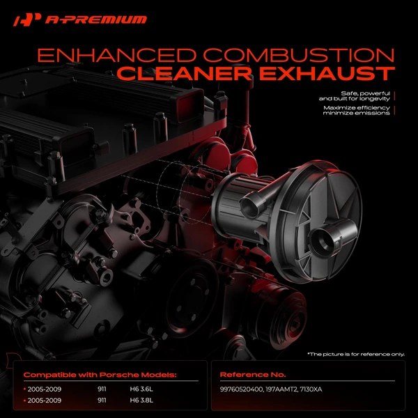 Secondary Air Injection Pump for Porsche 911 2005-2009 3.6L 3.8L